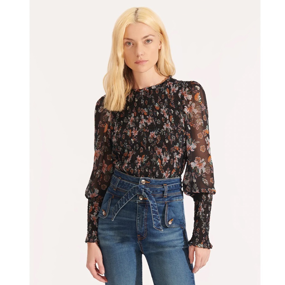 Veronica Beard Faire Floral Top